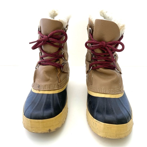 Sorel Women’s Tan Manitou Utility Snow Boots - Picture 9 of 11